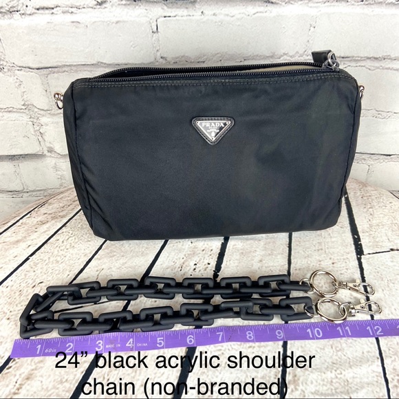 Prada pouch crossbody bag or shoulder bag with chains - Picture 16 of 16